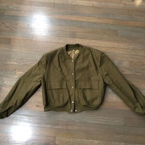 Women’s green bomber jacket